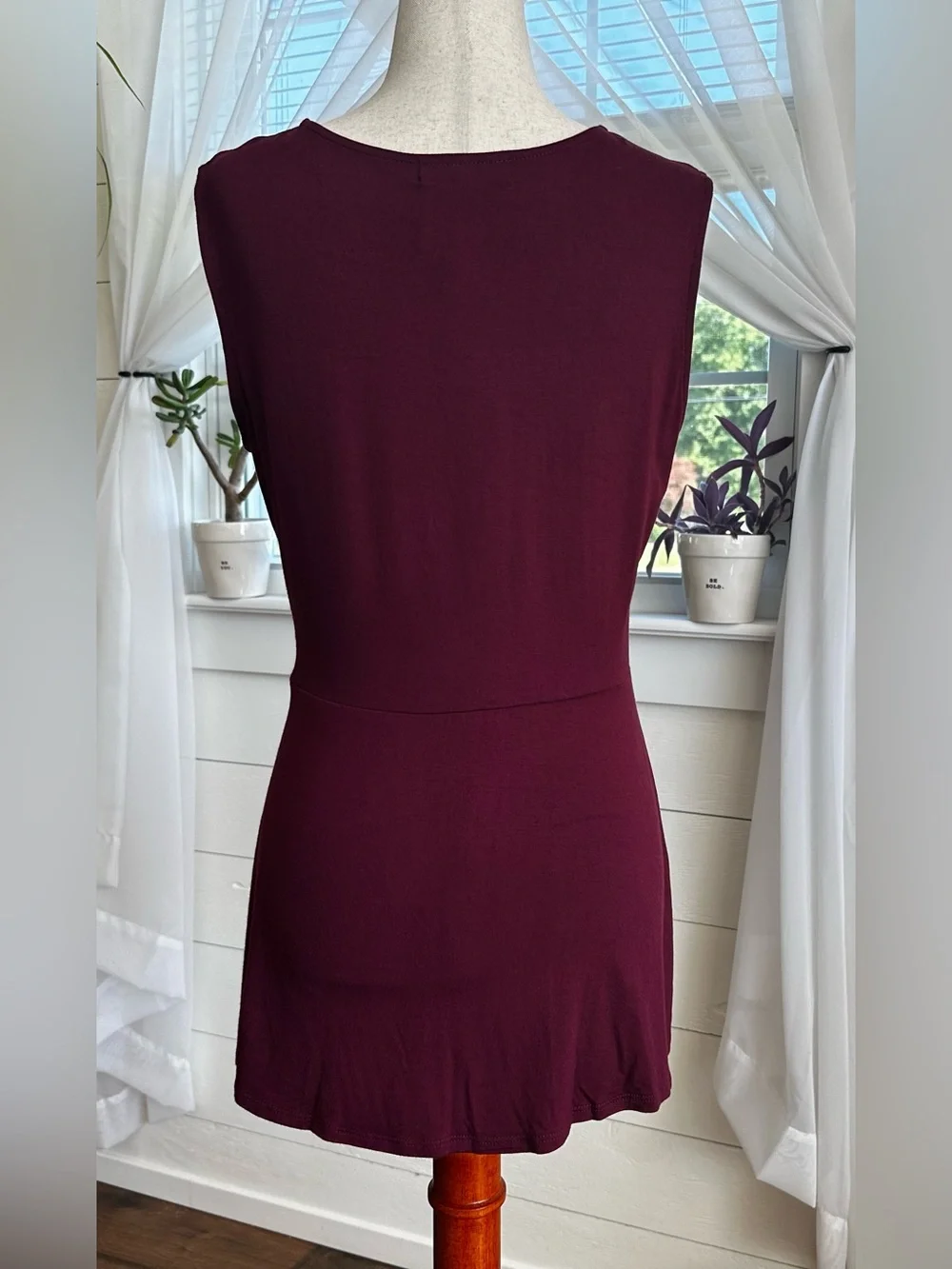 Michael Stars Burgundy Sleevelss Francie Twisted Knit Tunic Top NWT Size M